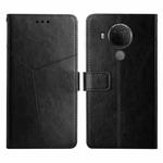 For Nokia 5.4 Y Stitching Horizontal Flip Leather Phone Case(Black)