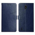 For Nokia C01 Plus Y Stitching Horizontal Flip Leather Phone Case(Blue)