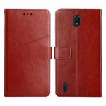 For Nokia C01 Plus Y Stitching Horizontal Flip Leather Phone Case(Brown)