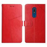 For Nokia C3 Y Stitching Horizontal Flip Leather Phone Case(Red)