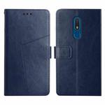 For Nokia C3 Y Stitching Horizontal Flip Leather Phone Case(Blue)