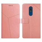 For Nokia C3 Y Stitching Horizontal Flip Leather Phone Case(Rose Gold)