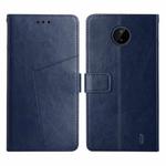 For Nokia C10 / C20 Y Stitching Horizontal Flip Leather Phone Case(Blue)