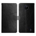 For Nokia C10 / C20 Y Stitching Horizontal Flip Leather Phone Case(Black)