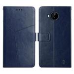 For Nokia C20 Plus Y Stitching Horizontal Flip Leather Phone Case(Blue)