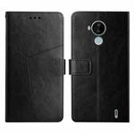 For Nokia C30 Y Stitching Horizontal Flip Leather Phone Case(Black)