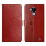 For Nokia C30 Y Stitching Horizontal Flip Leather Phone Case(Brown)