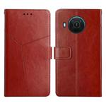 For Nokia X10 / X20 Y Stitching Horizontal Flip Leather Phone Case(Brown)