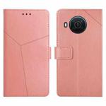 For Nokia X10 / X20 Y Stitching Horizontal Flip Leather Phone Case(Rose Gold)