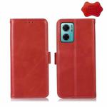 For Xiaomi Redmi Note 11E / 10 5G Crazy Horse Top Layer Cowhide Leather Phone Case(Red)