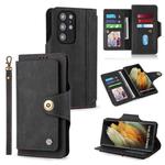 For Samsung Galaxy S22+ 5G POLA 9 Card-slot Oil Side Leather Phone Case(Black)