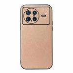 For vivo X Note Wood Texture PU Phone Case(Gold)