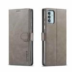 For Samsung Galaxy M23 5G/F23 5G LC.IMEEKE Calf Texture Leather Phone Case(Grey)