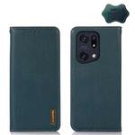 For OPPO Find X5 Pro 5G KHAZNEH Nappa Top Layer Cowhide Leather Phone Case(Green)
