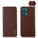 For OPPO Realme 9 Pro KHAZNEH Nappa Top Layer Cowhide Leather Phone Case(Brown)
