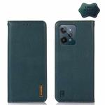 For OPPO Realme C31 4G KHAZNEH Nappa Top Layer Cowhide Leather Phone Case(Green)