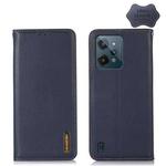 For OPPO Realme C31 4G KHAZNEH Nappa Top Layer Cowhide Leather Phone Case(Blue)
