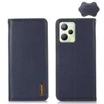 For OPPO Realme C35 4G KHAZNEH Nappa Top Layer Cowhide Leather Phone Case(Blue)