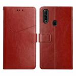 For OPPO A8 / A31 Y Stitching Horizontal Flip Leather Phone Case(Brown)