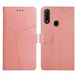 For OPPO A8 / A31 Y Stitching Horizontal Flip Leather Phone Case(Rose Gold)