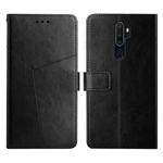 For OPPO A9 2020 Y Stitching Horizontal Flip Leather Phone Case(Black)