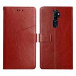 For OPPO A9 2020 Y Stitching Horizontal Flip Leather Phone Case(Brown)