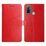 For OPPO A53 4G Y Stitching Horizontal Flip Leather Phone Case(Red)
