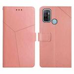 For OPPO A53 4G Y Stitching Horizontal Flip Leather Phone Case(Rose Gold)