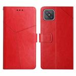 For OPPO A92s / Reno4 Z 5G Y Stitching Horizontal Flip Leather Phone Case(Red)