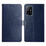 For OPPO A94 5G Y Stitching Horizontal Flip Leather Phone Case(Blue)