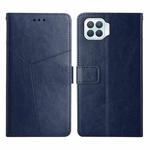 For OPPO F17 Pro Y Stitching Horizontal Flip Leather Phone Case(Blue)