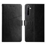 For OPPO Realme 5 Pro Y Stitching Horizontal Flip Leather Phone Case(Black)