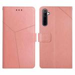 For OPPO Realme 5 Pro Y Stitching Horizontal Flip Leather Phone Case(Rose Gold)