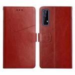 For OPPO Realme 7 4G Y Stitching Horizontal Flip Leather Phone Case(Brown)