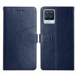 For OPPO Realme 8 / 8 Pro Y Stitching Horizontal Flip Leather Phone Case(Blue)
