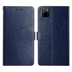 For OPPO Realme C11 Y Stitching Horizontal Flip Leather Phone Case(Blue)