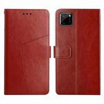 For OPPO Realme C11 Y Stitching Horizontal Flip Leather Phone Case(Brown)