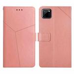 For OPPO Realme C11 Y Stitching Horizontal Flip Leather Phone Case(Rose Gold)