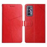 For OPPO Realme GT Master Y Stitching Horizontal Flip Leather Phone Case(Red)