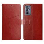 For OPPO Realme GT Master Y Stitching Horizontal Flip Leather Phone Case(Brown)