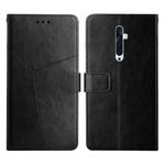 For OPPO Reno2 Z / Reno2 F Y Stitching Horizontal Flip Leather Phone Case(Black)