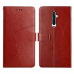 For OPPO Reno2 Z / Reno2 F Y Stitching Horizontal Flip Leather Phone Case(Brown)
