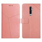 For OPPO Reno2 Z / Reno2 F Y Stitching Horizontal Flip Leather Phone Case(Rose Gold)