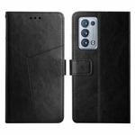 For OPPO Reno6 Pro+ 5G Y Stitching Horizontal Flip Leather Phone Case(Black)