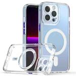 For iPhone 13 Pro Cat-eye TPU + Acrylic Magsafe Phone Case (Purple)