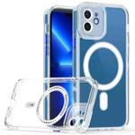 For iPhone 12 Cat-eye TPU + Acrylic Magsafe Phone Case(Blue)