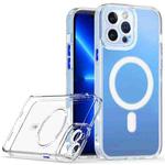 For iPhone 12 Pro Cat-eye TPU + Acrylic Magsafe Phone Case(Blue)