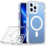 For iPhone 12 Pro Max Cat-eye TPU + Acrylic Magsafe Phone Case(Purple)