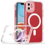 For iPhone 11 Cat-eye TPU + Acrylic Magsafe Phone Case (Red)