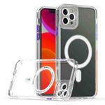 For iPhone 11 Pro Max Cat-eye TPU + Acrylic Magsafe Phone Case (Purple)